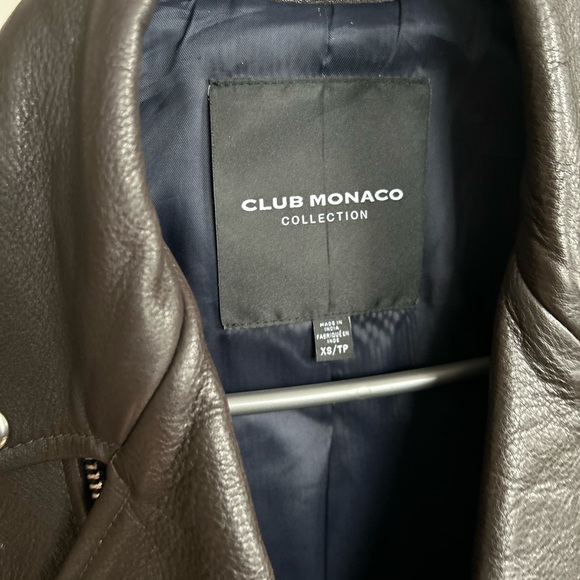 Club Monaco brown leather jacket in good condition - Picture 2 of 10